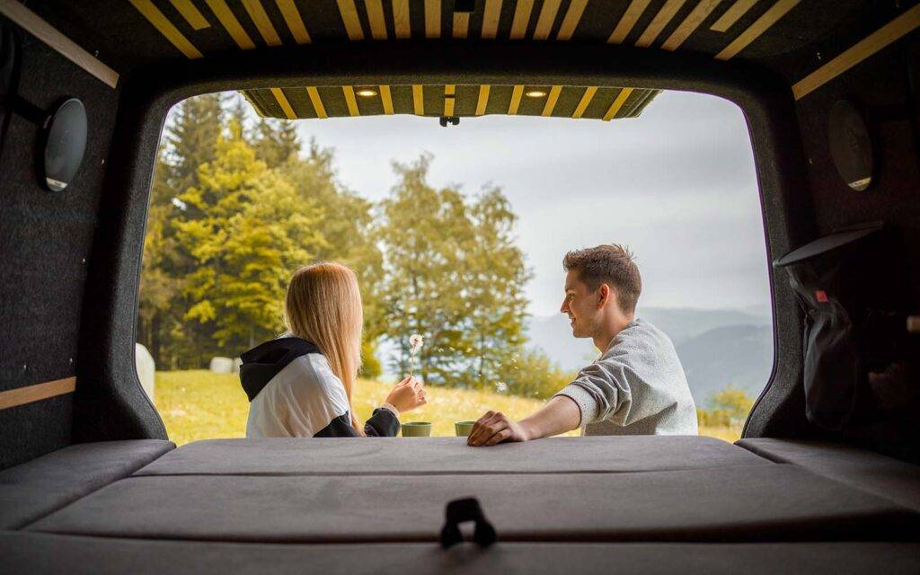 Large bed when camping with CampBoks